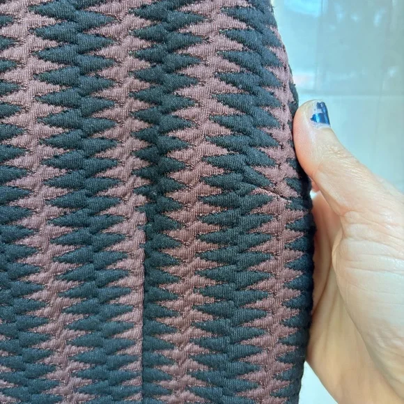 Anthropologie Maeve Meridian Brown Black Midi Dress Size Small Office Bodycon - Picture 6 of 11